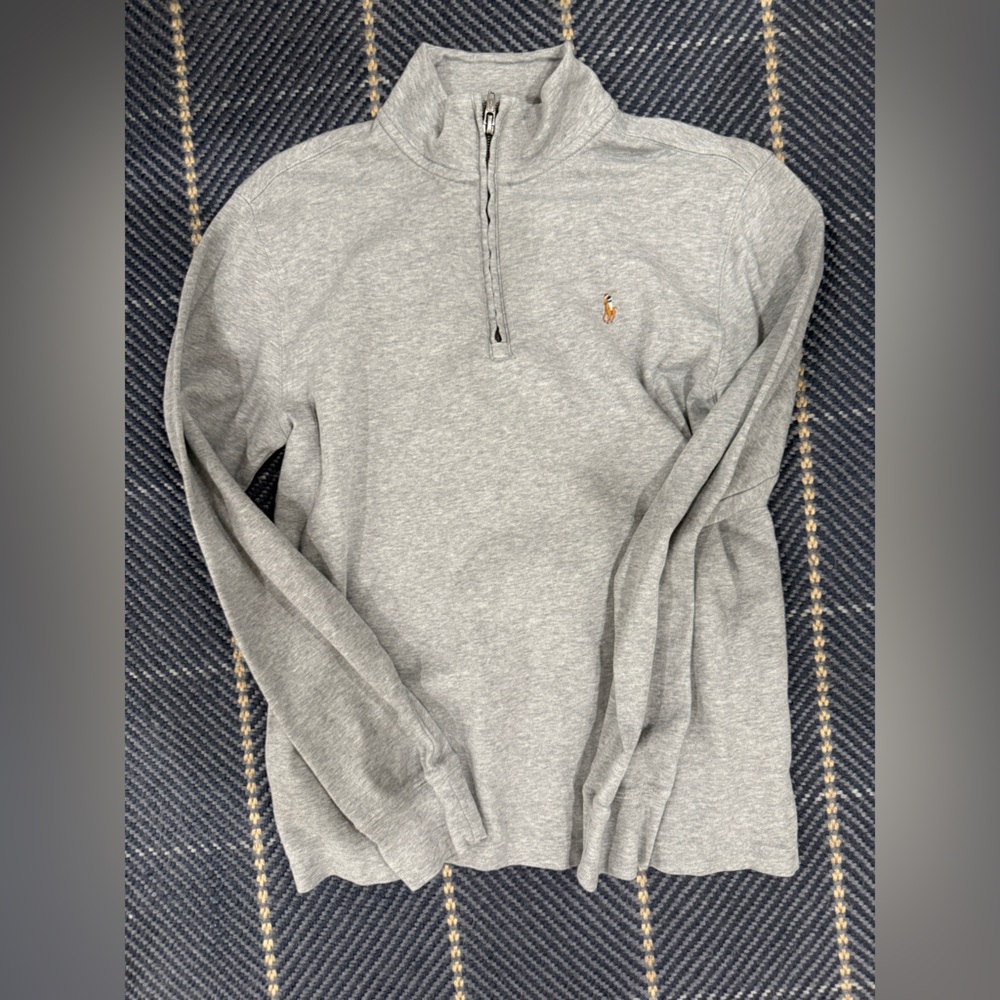 Polo Ralph Lauren Light Gray Zip-Up Sweater
